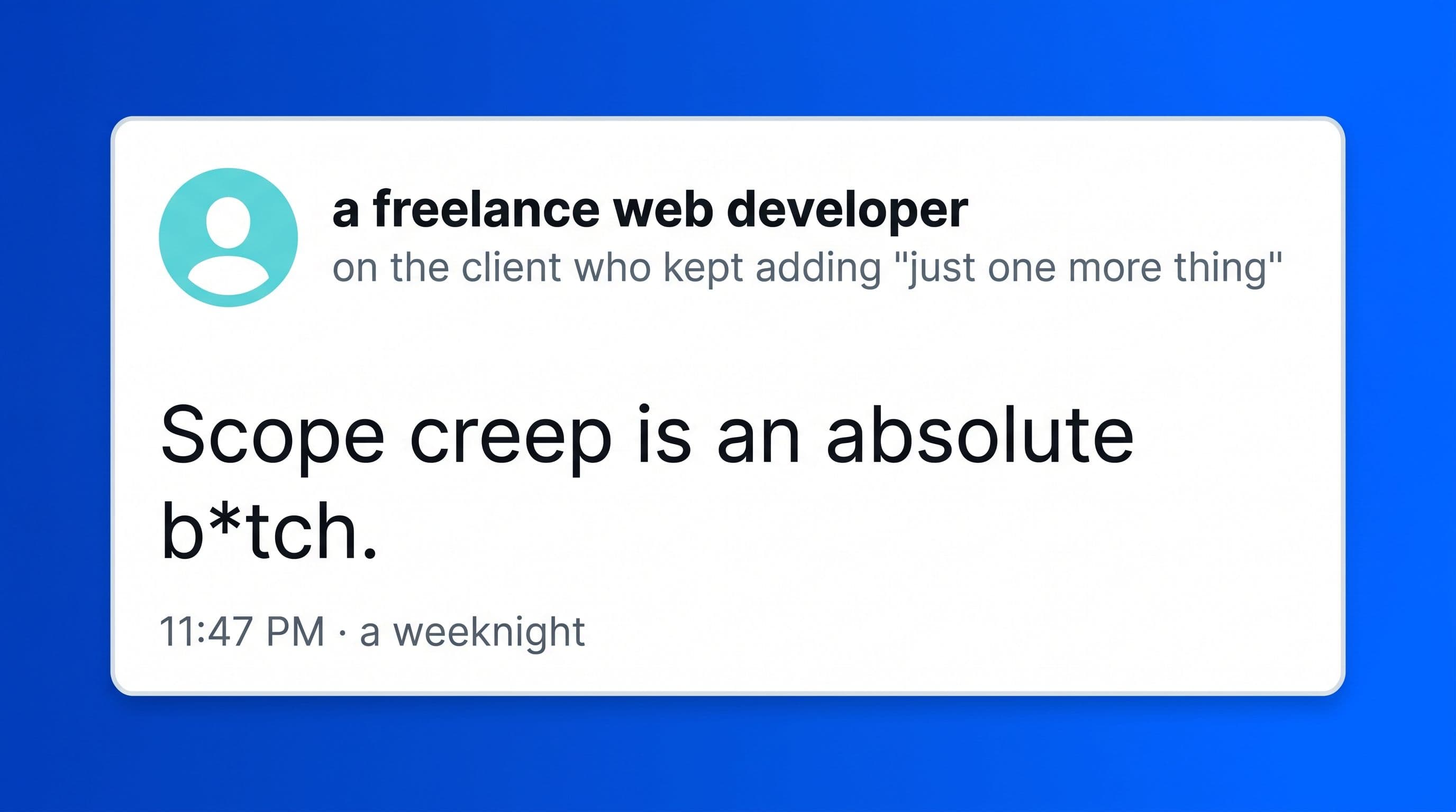 How to handle scope creep with a client (without losing the account) cover image