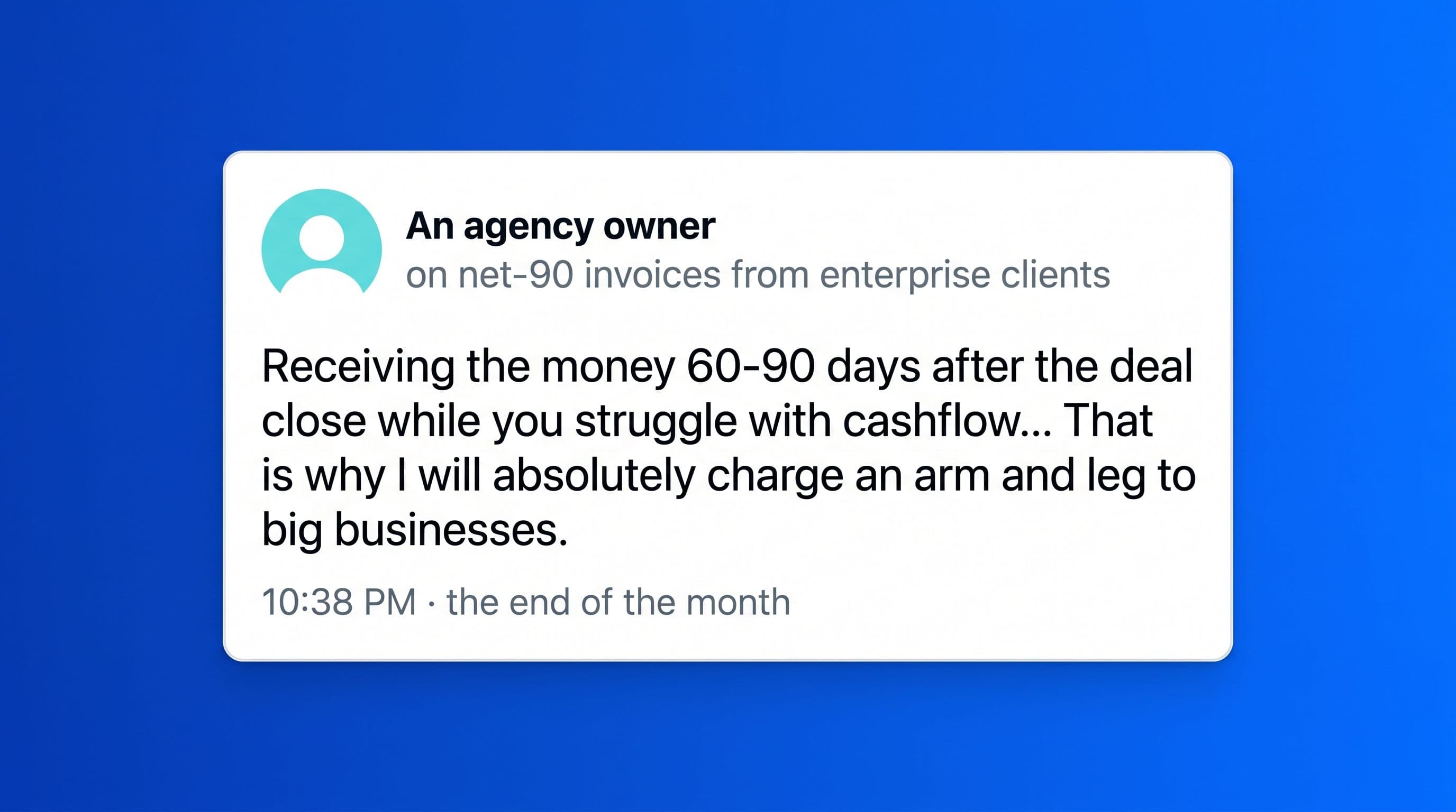 What net 90 payment terms actually cost your agency cover image