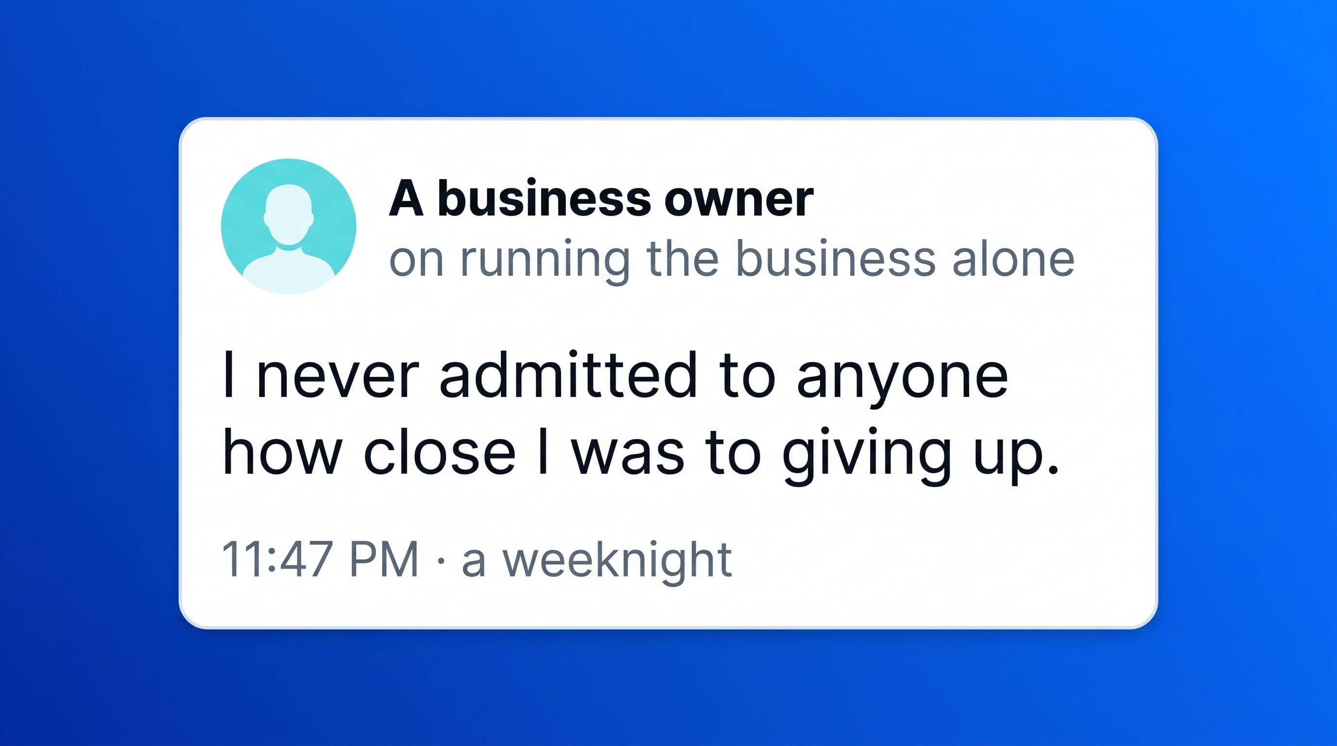 Why running your business feels lonely: what helps cover image