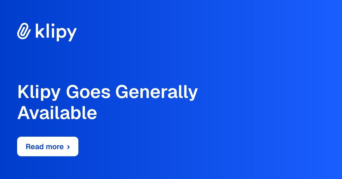 Klipy Goes Generally Available