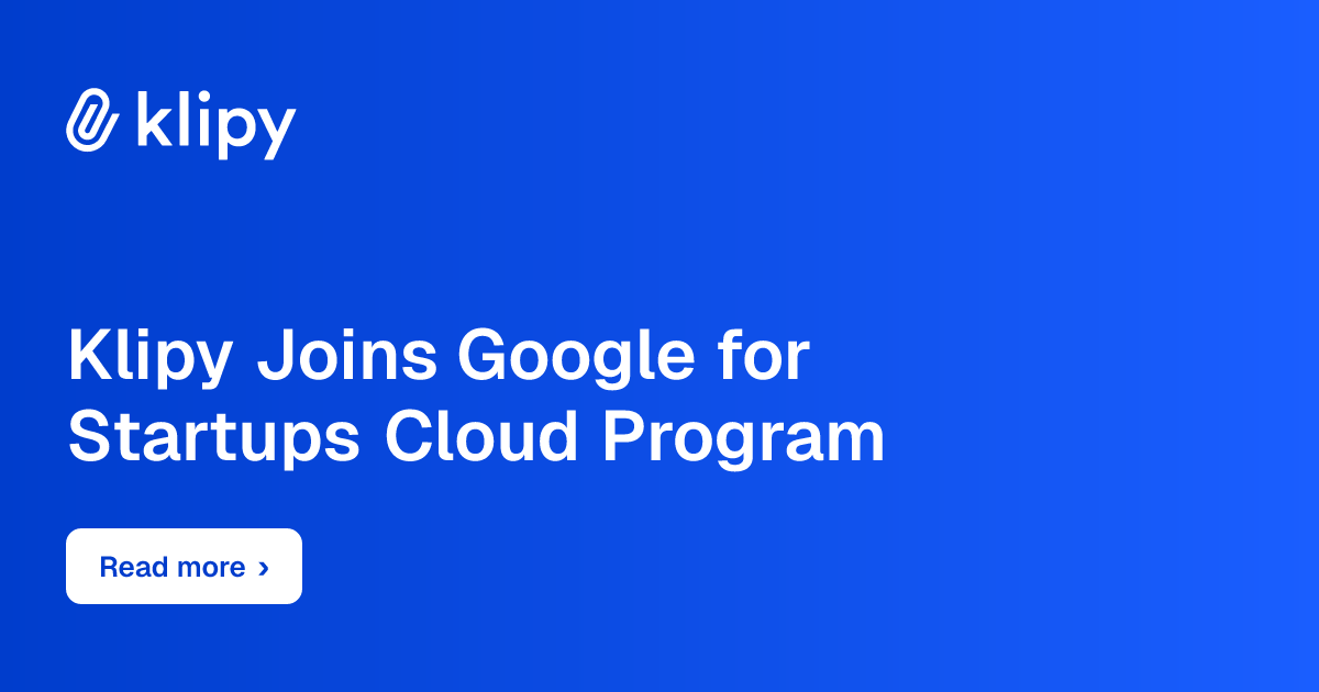 Klipy Joins Google for Startups Cloud Program