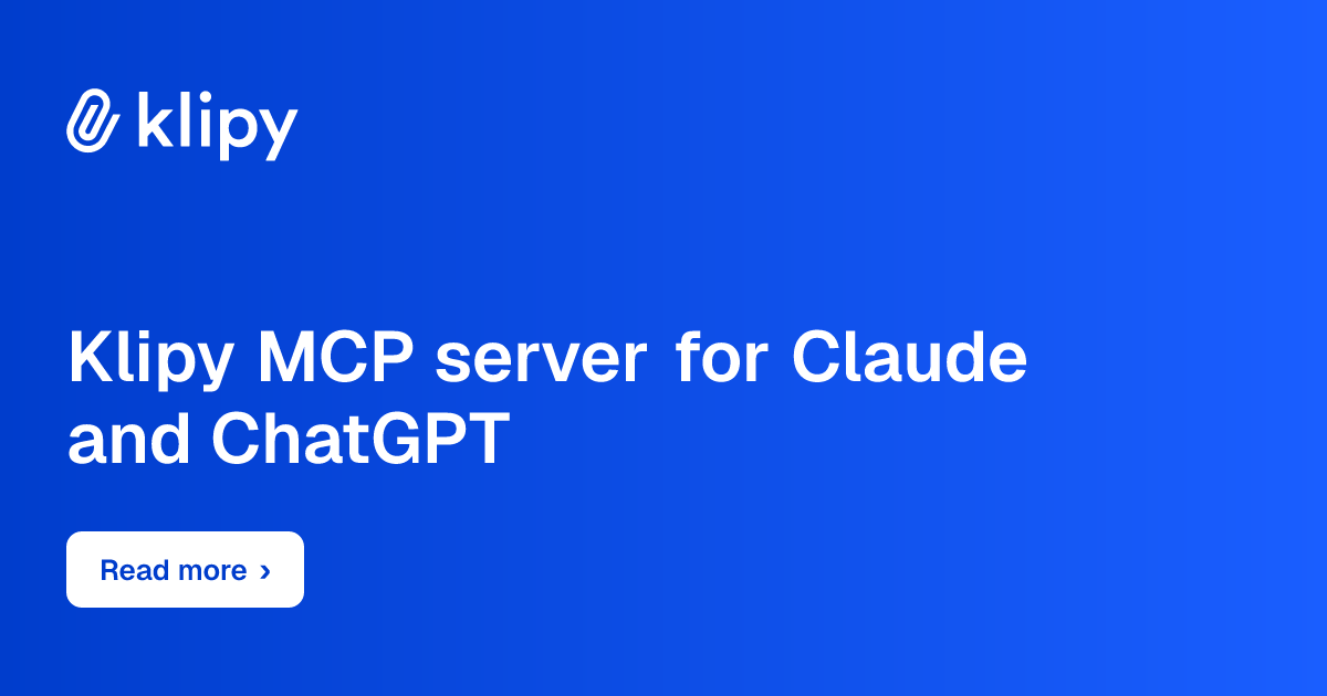 Klipy MCP server for Claude and ChatGPT