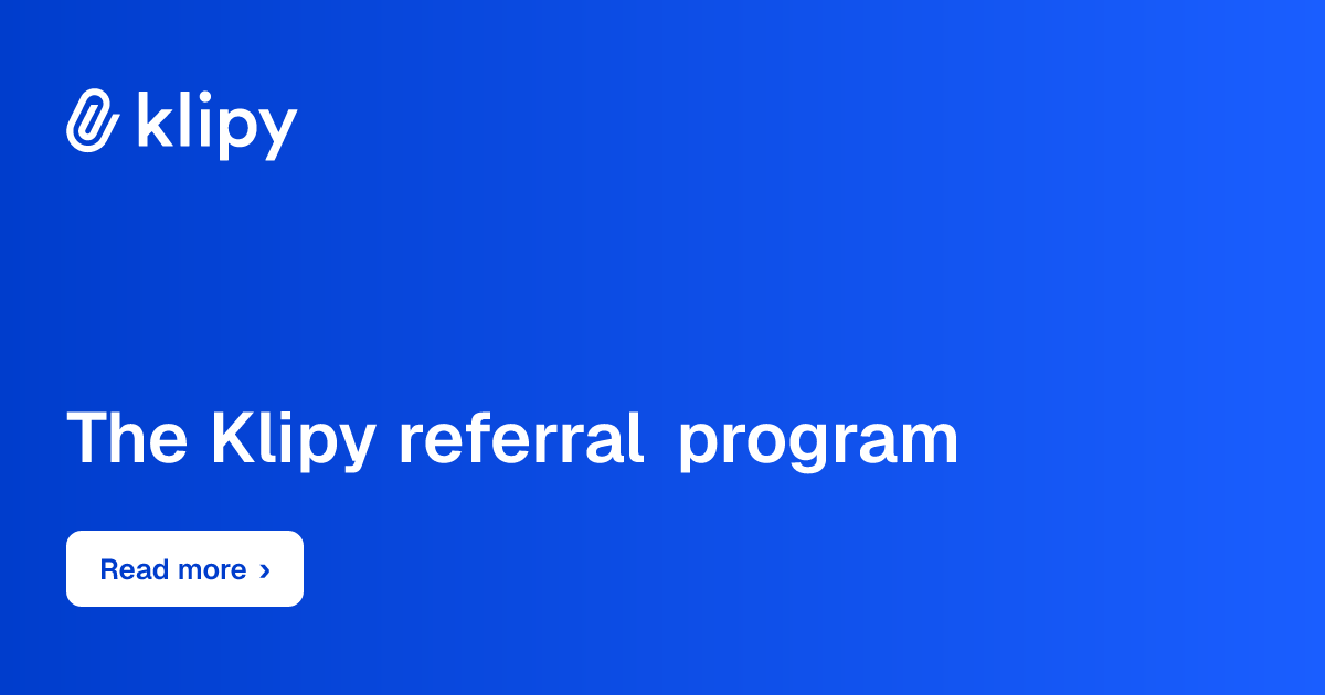 The Klipy referral program