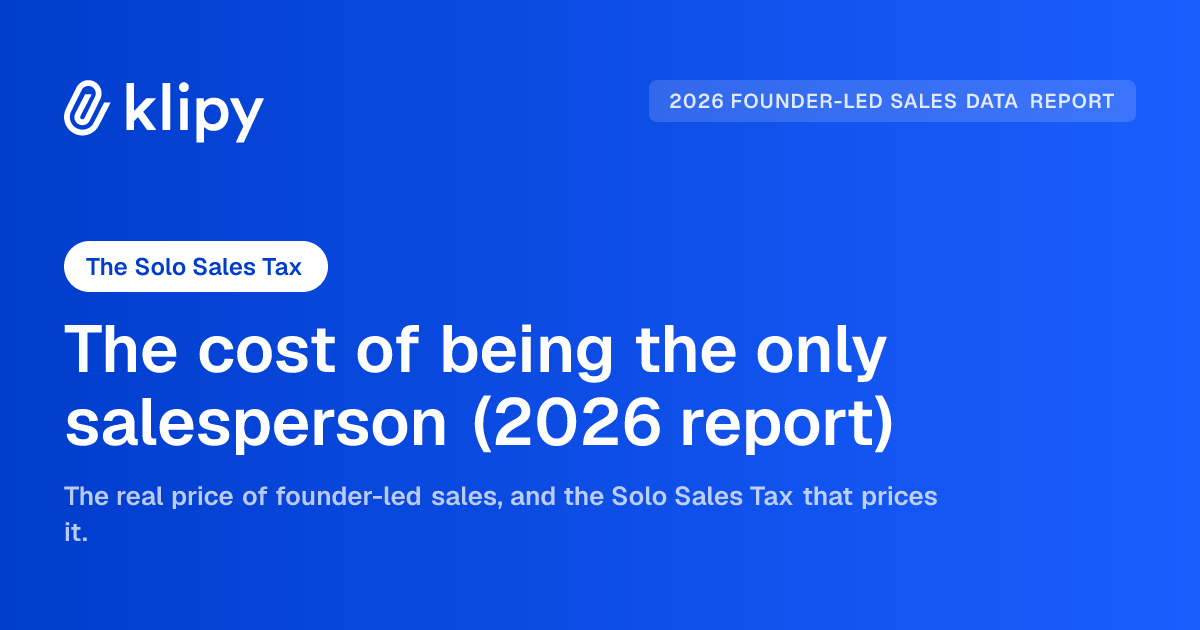 The cost of being the only salesperson cover image
